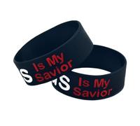 GAROZATION Braccialetto in Silicone Elegante da Polso Jesus Is My Savior, Set 2 Pezzi Unisex, Leggero e Traspirante per Uso Quotidiano e Regalo Personalizzato