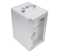 GAROZATION Cassetta Sicurezza Telefono in Lega Alluminio Slot con Maniglia e Chiusura Mobiletto Portaoggetti da Parete e Tavolo per Ufficio Scuola e Meeting Armadietto Multiuso Robusto e