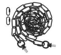 GAROZATION Catena Nera per Luci Sospese 3,5x0,9 M in Ferro 2 Blocchi di Chiusura, 2 Anelli di Sospensione e 2 Viti Cave, Kit Accessori per Apparecchi di Illuminazione e Lampadari, Adatta
