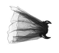 GAROZATION Cerchietto Halloween Con Corna Nere Eleganti e Velo Accessorio Per Costume Da Fantasma Per Feste Di Halloween e Cosplay Design Unico e Spettrale Comodo e Resistente