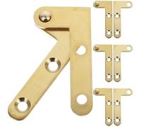 GAROZATION Cerniere Pivotanti per Porte Nascoste, 4 Set in Rame Rotazione su Giù, Adatte per Porte Segrete, Mobili e Botole da Soffitta Interne ed Esterne