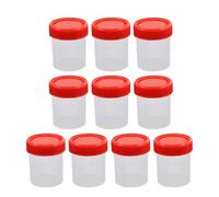 GAROZATION Contenitori per Campioni Coperchio a Vite 60ml, Bicchieri di Plastica per Raccolta Urine e Feci, Set da 10 Pezzi per Uso Medico e Laboratorio