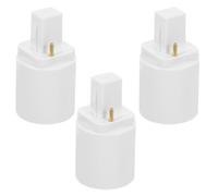GAROZATION Convertitore Adattatore Portalampada G24d a E27 3 Pezzi Design Versatile e Installazione Comoda in Rame Nichelato per Uso in Negozio e Casa
