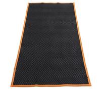 GAROZATION Coperta da Trasloco Imbottita Non Tessuto Nera Bordo Arancione, Grande Coperta Professionale per Traslochi, Protezione Mobili Smorzamento del Suono, per Imballaggio e Trasporto