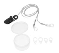 GAROZATION Cordino Anti-Smarrimento Regolabile Clip per Amplificatore Acustico, Accessorio Sicurezza per Apparecchi Acustici per Anziani, Materiale Morbido e Leggero Grigio
