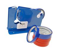 GAROZATION Dispenser Sigillare in Nastro Imballaggio per Ferro 12mm Blu e Resistente Taglierina Incorporata Corrosione Confezione da 9 Pezzi Sacchetti e Alimenti