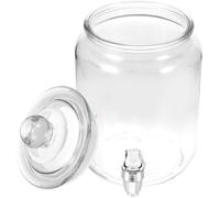 GAROZATION Distributore di Bevande in Vetro Trasparente da 4 Litri con Rubinetto ABS Barattolo Sigillato per Vino e Succhi Contenitore per Bevande Fresche per Uso Domestico e Ristorazione