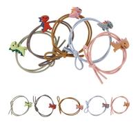 GAROZATION Elastici Chioma Bambina Forma Dinosauro 10 Pezzi e Gomma Morbida Facilmente Rimovibili per Compleanno e Uso Quotidiano Colorati Assortiti Colore Casuale