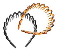 GAROZATION Fasce per Chioma da Donna Dentini Antiscivolo, 2 Pezzi in Plastica, Perfette per Feste di Bentornato a Casa e Anniversari, Fasce Corte per Lavaggio Viso