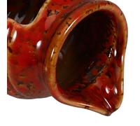 GAROZATION Fontana in Ceramica Mini a Cascata Senza Pompa Vaso Decorativo Circolare per Interni ed Esterni Decorazione Rilassante per Giardino e Acquario