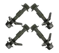 GAROZATION Kit 4 Pezzi Bulloni Camber per Veicoli Camper in Acciaio Nero 10.9 Grado 12mm per Allineamento Ruote e Correzione Assetto Miglioramento Stabilità Guida
