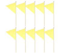 GAROZATION Marcatori per Giardino e Irrigazione 10 Bandiere Triangolari per Prati e Cantieri Esterni Segnali di Confine