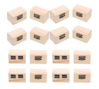 GAROZATION Mini Scatole e Chiusura in Metallo 12 in Legno Non Rifinite con Coperchio a Cerniera e Conservazione Tesori per Decorazioni