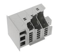 GAROZATION Modello Architettonico in Scala 1:144 di Edificio Danneggiato per Micro Ornamenti Paesaggistici, Edificio in Miniatura in Plastica per Scenari Ferroviari e Città in Rovina