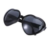 GAROZATION Occhiali a Forma di Cuore in Resina Nera Leggeri Effetto Luce e Comfort per Feste Masquerade e Banchetti