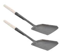 GAROZATION Pala per Cenere Domestica in Ferro e Legno 2 Pezzi, Paletta Compatta per Carbone e Braciere, Accessorio Resistente per Caminetti e Barbecue in Casa e Giardino
