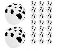 GAROZATION Palloncini Stampati Mucca in Lattice 25 Pezzi 12 Pollici Resistenti e Colorati per Decorazioni Festa Compleanno Tema Western Cowboy