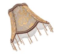 GAROZATION Paralume Vintage a Forma di Fiore con Frange e Perline Paralume Vittoriano da 25 Cm per Lampade da Tavolo da Terra e Applique per Comodino e Soggiorno