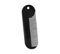 GAROZATION Pettine Portatile per Barba e Chioma in Lega di Zinco Nero, Resistente e Compatto, per Modellare la Barba in Salone Stile Semplice