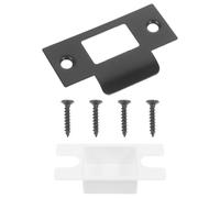 GAROZATION Piastra di Chiusura in Acciaio 1-5/8 Pollici Piastra di Rinforzo e Viti per Porte Interne in Legno Kit Completo per Serratura