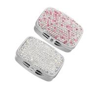GAROZATION Portapillole Tascabile da Viaggio 2 Pezzi 2 Scomparti in Metallo e Design Elegante Strass, Piccolo Organizer Portatile per Uso Quotidiano e Borsa