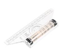 GAROZATION Righello Parallelo Rotante Multiuso 15cm Scala Angolare per Misurazione Angoli e Disegno, Strumento Portatile in Plastica Trasparente per Studenti, Ingegneri e Uso Scolastico
