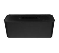 GAROZATION Scatola Organizer per Cavi da Parete Coperchio, Contenitore Portacavi per Computer in Plastica Nera, Scatola per Multipresa Apertura Ampia e Design Smontabile per Gestione Fili