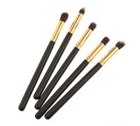 GAROZATION Set di 10 Pennelli Make Up in Sintetico Nero Setole Resistenti e Manico in Legno, Kit Cosmetico Professionale per Viso, Sfumatura e Arrossire