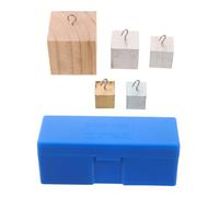 GAROZATION Set di Blocchi Cubici Versatile Alluminio Ferro in Rame e Legno Strumento Didattico Scientifico per Esperimenti di Densità per Attività di Laboratorio e Lezioni Scolastiche