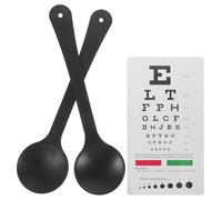 GAROZATION Set di Tabelle Oculistiche della Vista con Occlusore Oculare Portatile in Plastica per Esami della Vista della Vista, Adatto per Uso Domestico e Adulti con Presbiopia Adulti con