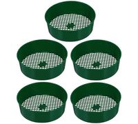 GAROZATION Setaccio da Giardino in Plastica 5 Pezzi Maglia Assortita per Rimozione Ciottoli e Filtraggio Terra Utensile per Piantare e Cura Orto Stili multipli