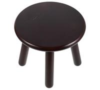 GAROZATION Sgabello Multifunzionale Rotondo in Legno Marrone Quattro Gambe Stabile e Piattaforma Affidabile per Uso Interno in Cucina Stile Rustico Classico