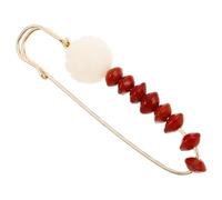 GAROZATION Spilla di Sicurezza Grande a Forma di Fiore Radice di Bodhi Bianca, Spille Perle per Sciarpe e Cardigan, Spilla da Donna Multifunzionale per Scialli ed Eleganti Accessori Moda