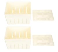 GAROZATION Stampi per Tofu Fatti in Casa in Plastica 2 Pezzi Leggeri e Sicuri per Formare Tofu in Cucina Strumenti per Cagliata di Soia