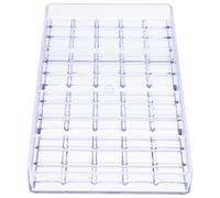 GAROZATION Stampo per Cioccolato in Plastica Trasparente Bordi Lisci, Facile da Usare, per Baking e Uso Familiare, Formato a Griglia Multipla per Barrette