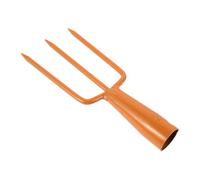 GAROZATION Testa Forca da Giardino a Denti Dritti 3 Punte 15 Cm in Acciaio Resistente per Arieggiatura Terreno e Diserbo Utensile Manuale per Giardinaggio e Agricoltura