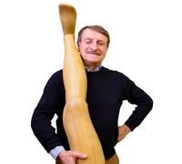 Garpez Aldo Giovanni Giacomo - Riproduzione 3D - Materiale: PLA - Stampa 3D - Color Legno Dipinto A Mano - Sculptura