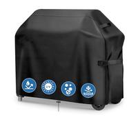 GARPROVM Copertura per barbecue, copertura per barbecue a gas con copertura 420D, tessuto Oxford, resistente ai raggi UV e alle lacrime, per Weber, Holland, Jennair ecc. (147 x 61 x 122 cm, nero)