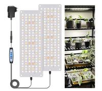 Garpsen Lampada per piante, 276 LED, luce per piante a spettro completo, con timer per auto, 6/12/16H, 3 modalità di colore e 5 livelli dimmerabili, 22 W, pannello per piante e piante