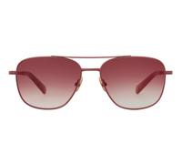 Garrett Leight El Capitan Sun Occhiali Da Sole Unisex Rosa Pilot Rosso 56mm