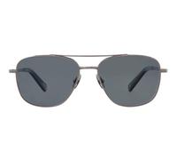 Garrett Leight El Capitan Sun Occhiali Da Sole Unisex Rutenio Pilot Blu 56mm Polarizzato