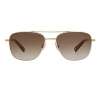 Garrett Leight El Capitan Sun Sunglasses Unisex Oro Pilot Brown 56mm