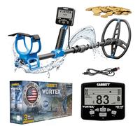 Garrett Vortex VX9 - Metal detector professionale per adulti, tecnologia MD-MF, impermeabile fino a 4,9 m, bobina di ricerca 21,6 x 27,9 cm, 7 opzioni di frequenza, bilancia ID target a tre livelli -