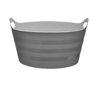 Garronda Cesto Multiuso in Plastica Flessibile 15 L per Casa Bagno Giardino e Giochi Bambini con Manici Ergonomici Organizzazione e Trasporto Grigio GD-0181