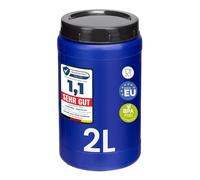 Garronda contenitore in plastica da 2 litri con coperchio, tanica acqua, piccolo bidone per acqua, scatola con coperchio perfetto per il trasporto sicuro e per la conservazione GD-0085, Blu