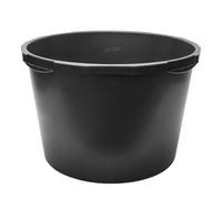 Garronda Mastello in Plastica Grande 2 Pezzi 45 L Rotondo - vasca per malta robusta in plastica riciclata, contenitore da muratore per cantiere, giardino e casa GD-0170