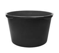 Garronda Mastello in Plastica Grande 2 Pezzi 65 L Rotondo - vasca per malta robusta in plastica riciclata, contenitore da muratore per cantiere, giardino e casa GD-0170