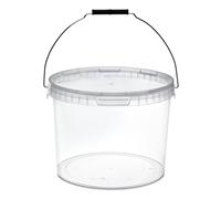 Garronda Secchio con Coperchio 12 L per la conservazione di Prodotti Alimentari e chimici 1 Pezzo Trasparente GD-0072