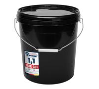 Garronda Secchio con coperchio 16 L per la conservazione di prodotti alimentari e chimici 50 Pezzi Nero GD-0104