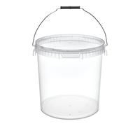 Garronda Secchio con Coperchio 20 L per la conservazione di Prodotti Alimentari e chimici 1 Pezzo Trasparente GD-0072